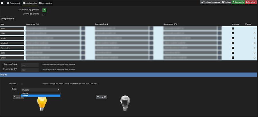 Création équipement