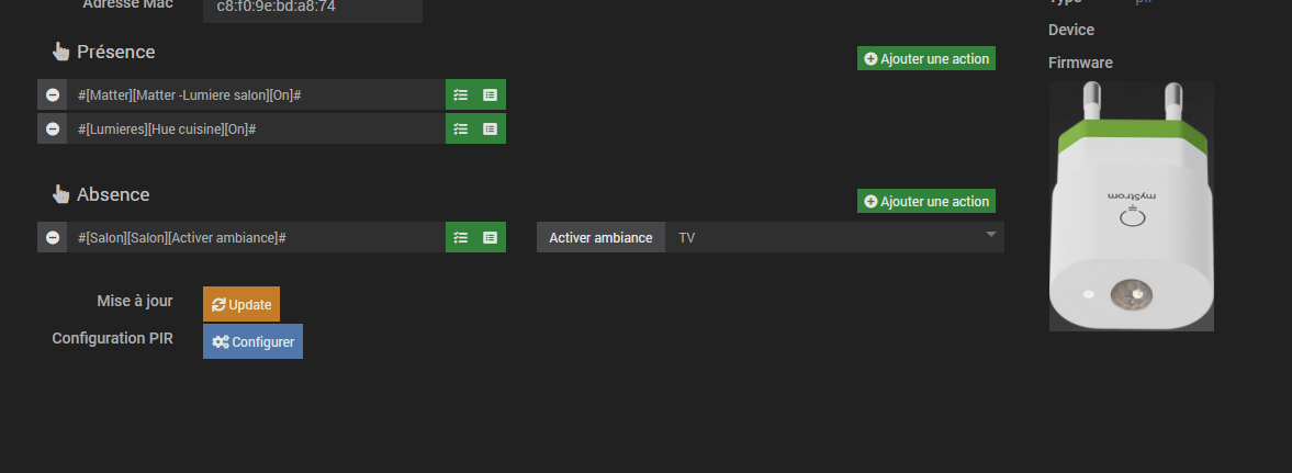 PIR config