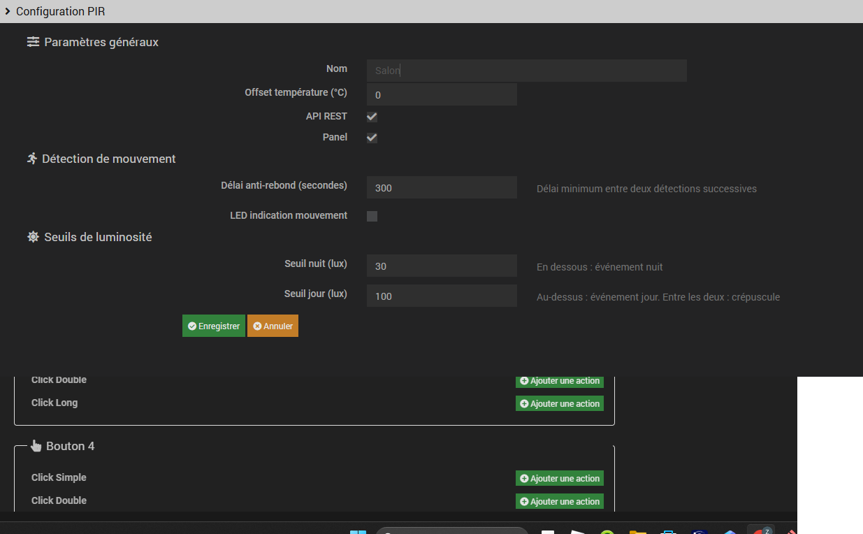 PIR config +